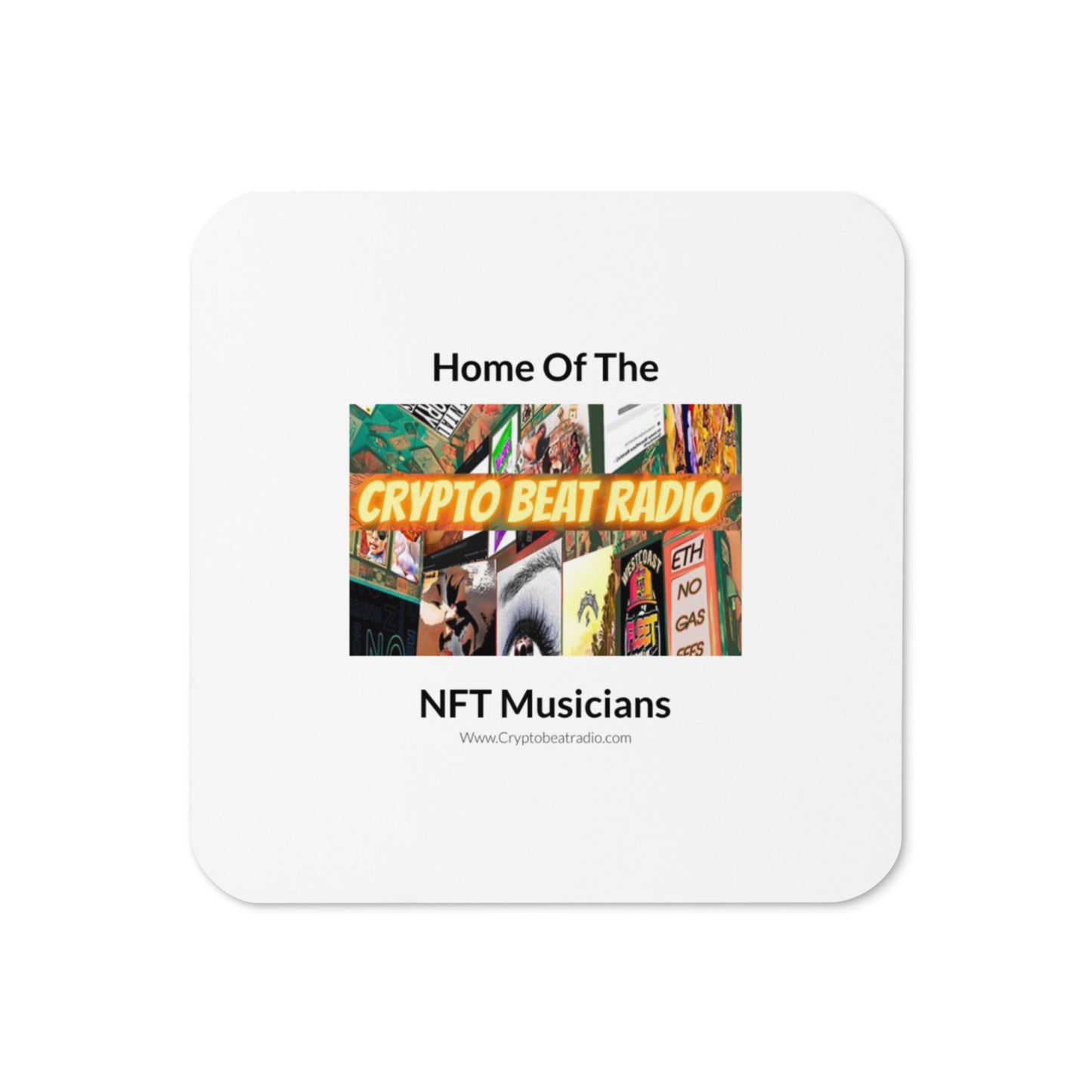 Crypto Beat Radio - Cork-Back Coaster