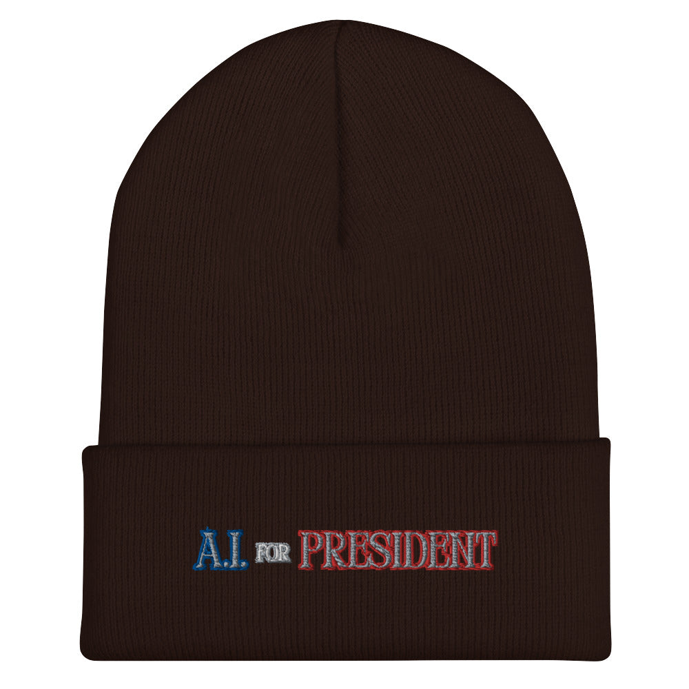 A.I. For President - Cuffed Beanie