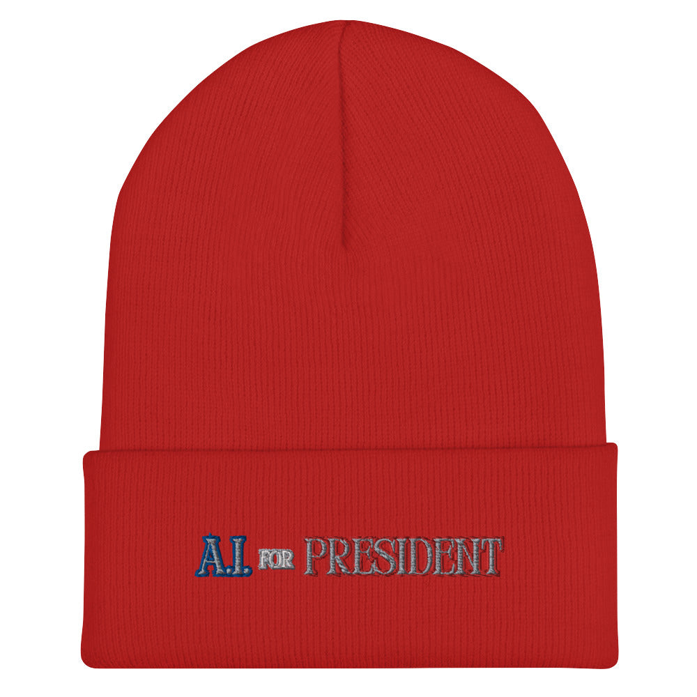 A.I. For President - Cuffed Beanie
