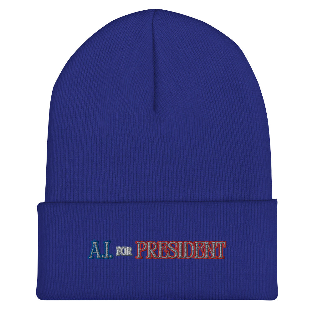 A.I. For President - Cuffed Beanie