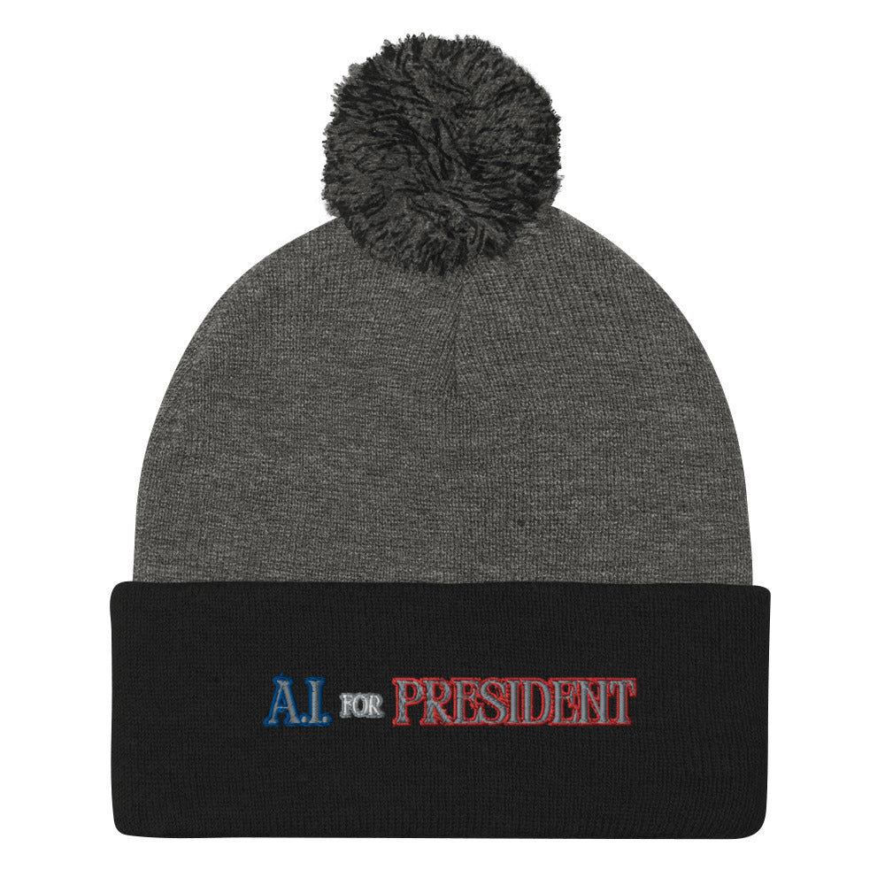 A.I. For President - Pom-Pom Beanie
