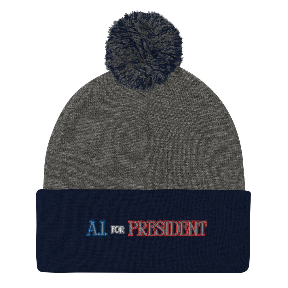 A.I. For President - Pom-Pom Beanie