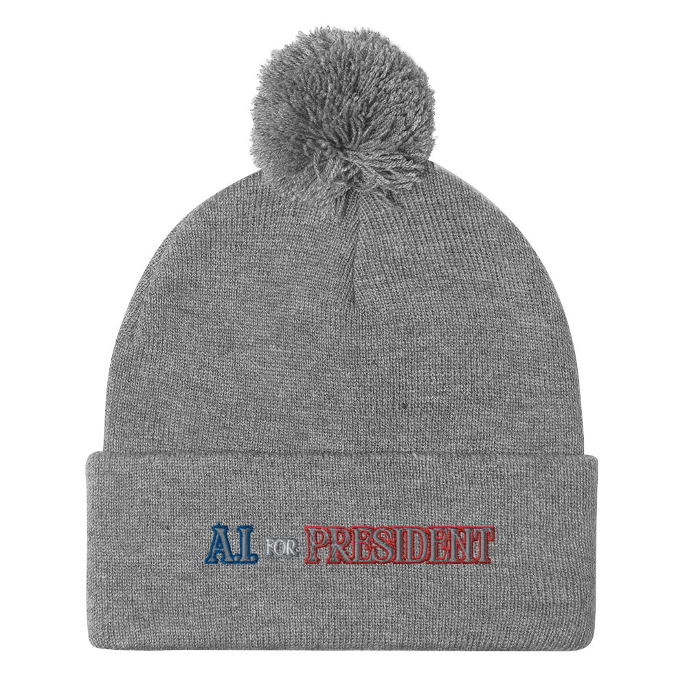 A.I. For President - Pom-Pom Beanie