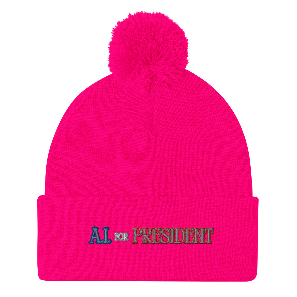 A.I. For President - Pom-Pom Beanie