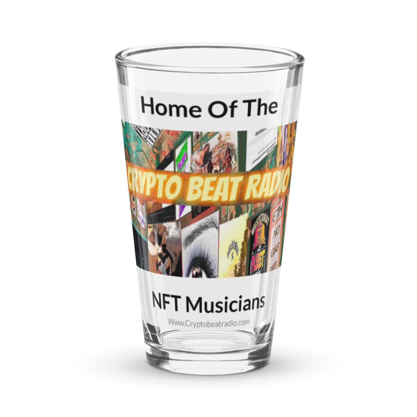 Crypto Beat Radio - Shaker Pint Glass