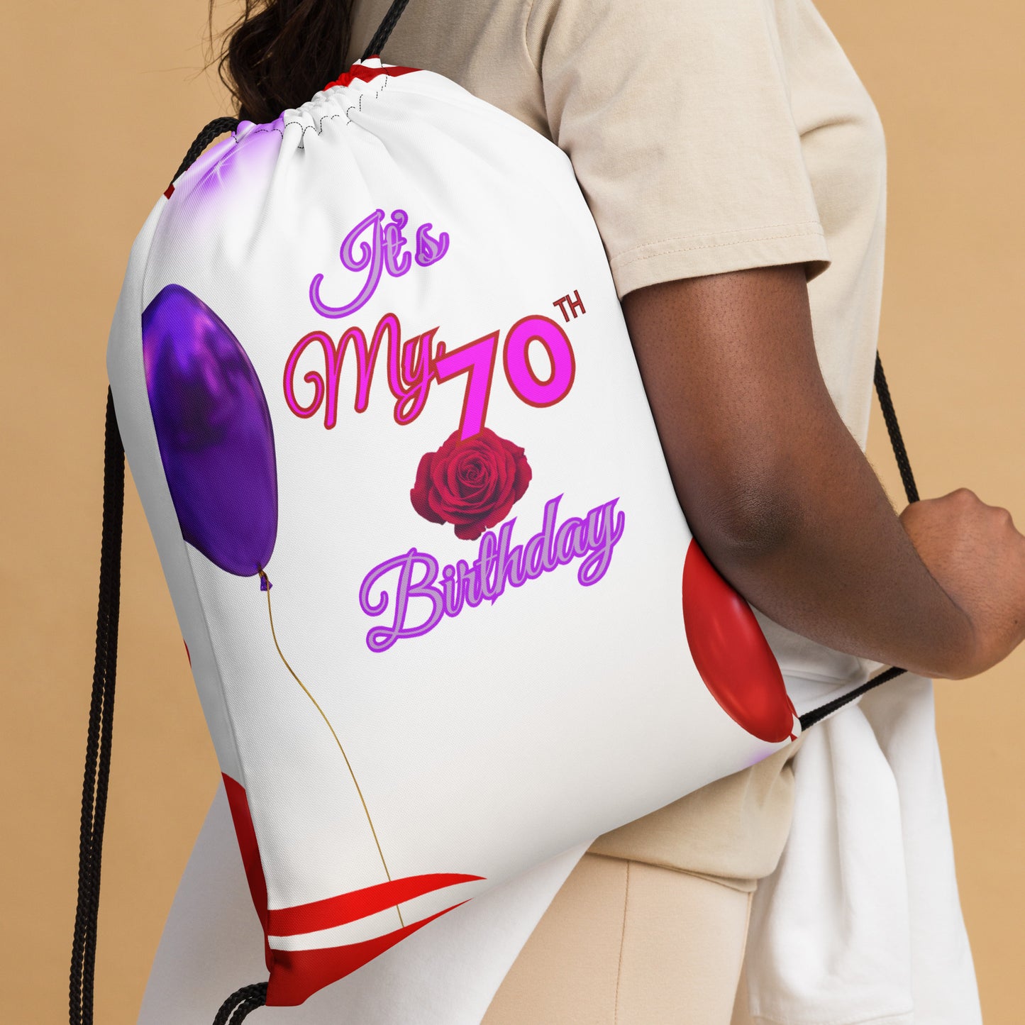 My 70th Birthday - Drawstring Bag