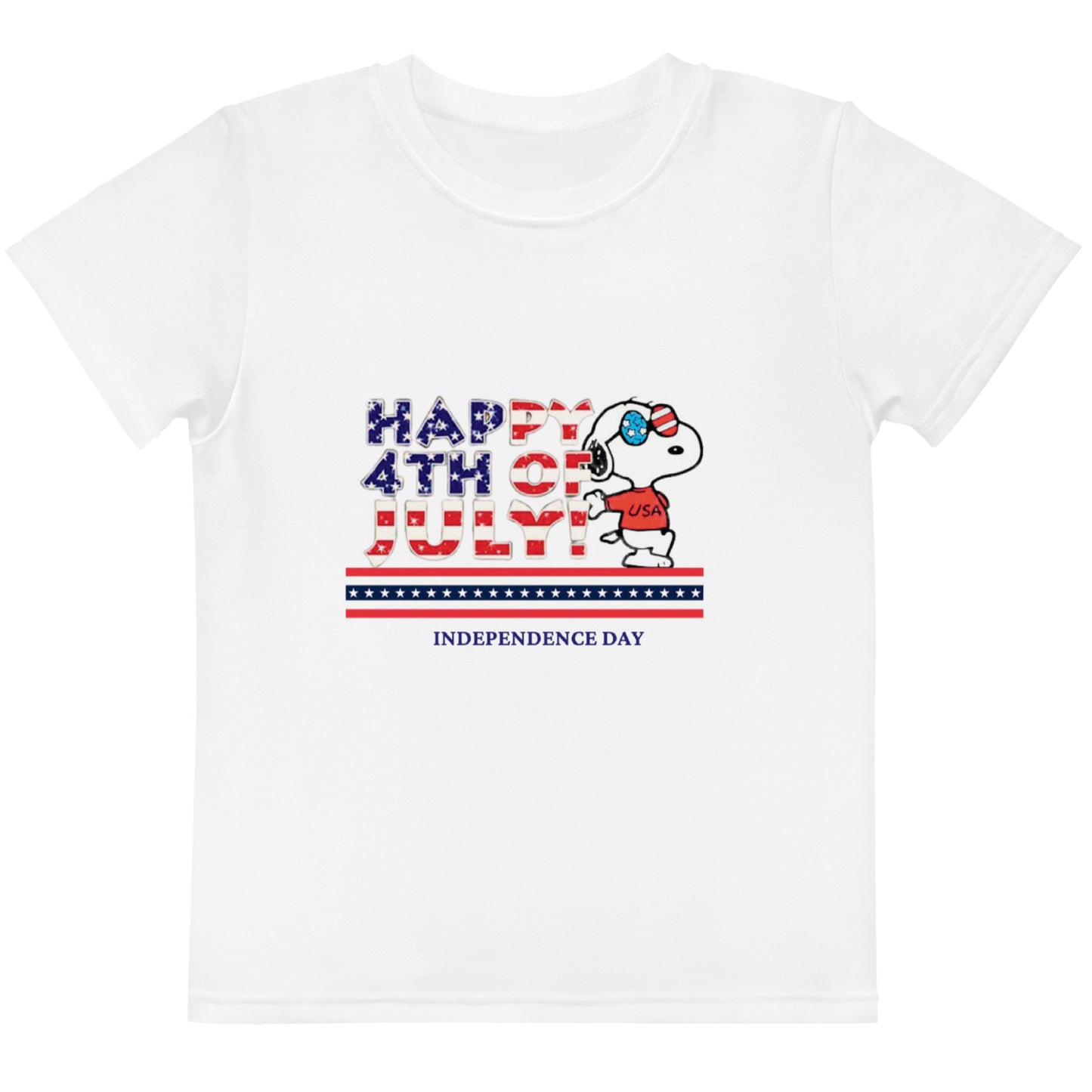Happy 4th Of July - Kids Crew Neck T-Shirt