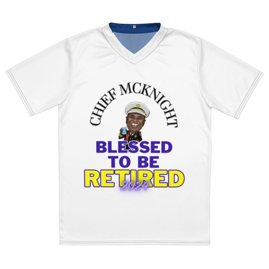 Blessed To Be Retired - Recycled Sports Jersey