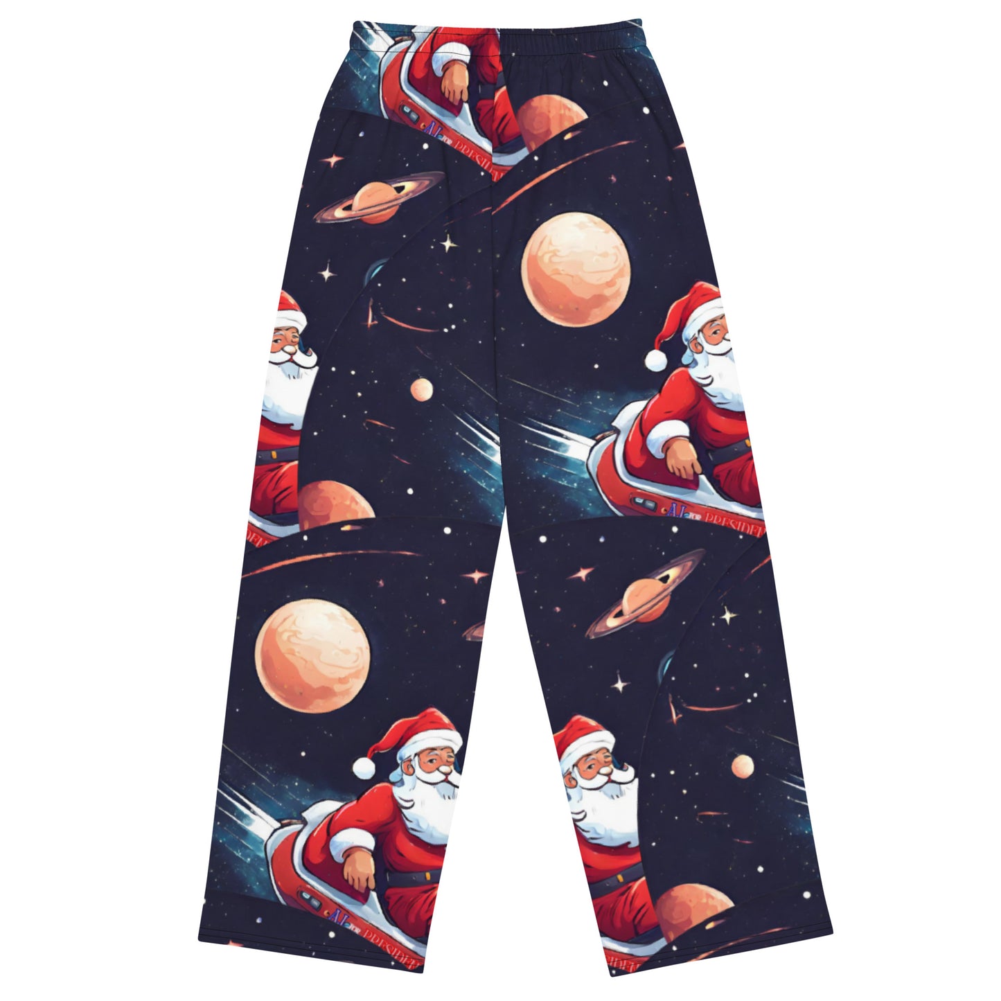 A.I. For President / Merry Christmas - All-over Wide-Leg Pants