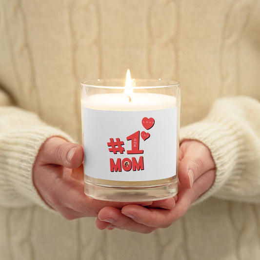 #1 Mom - Glass Jar Soy Wax Candle