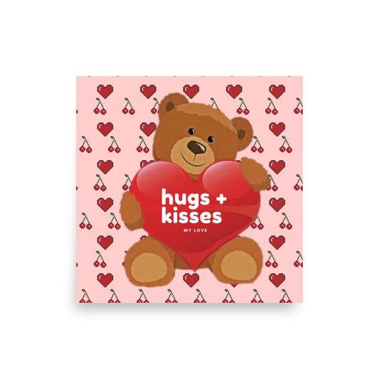 Hugs & Kisses - Photo Paper Poster