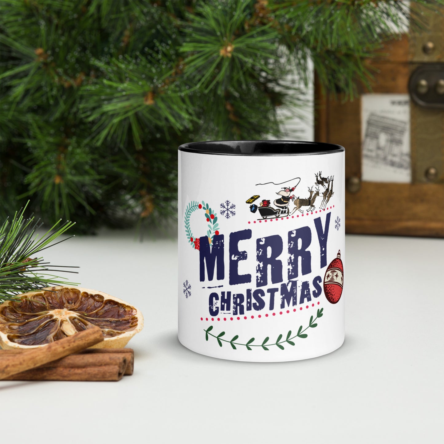 Merry Christmas - Mug with Color Inside