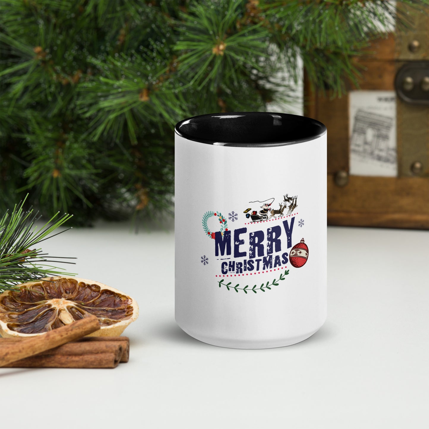 Merry Christmas - Mug with Color Inside