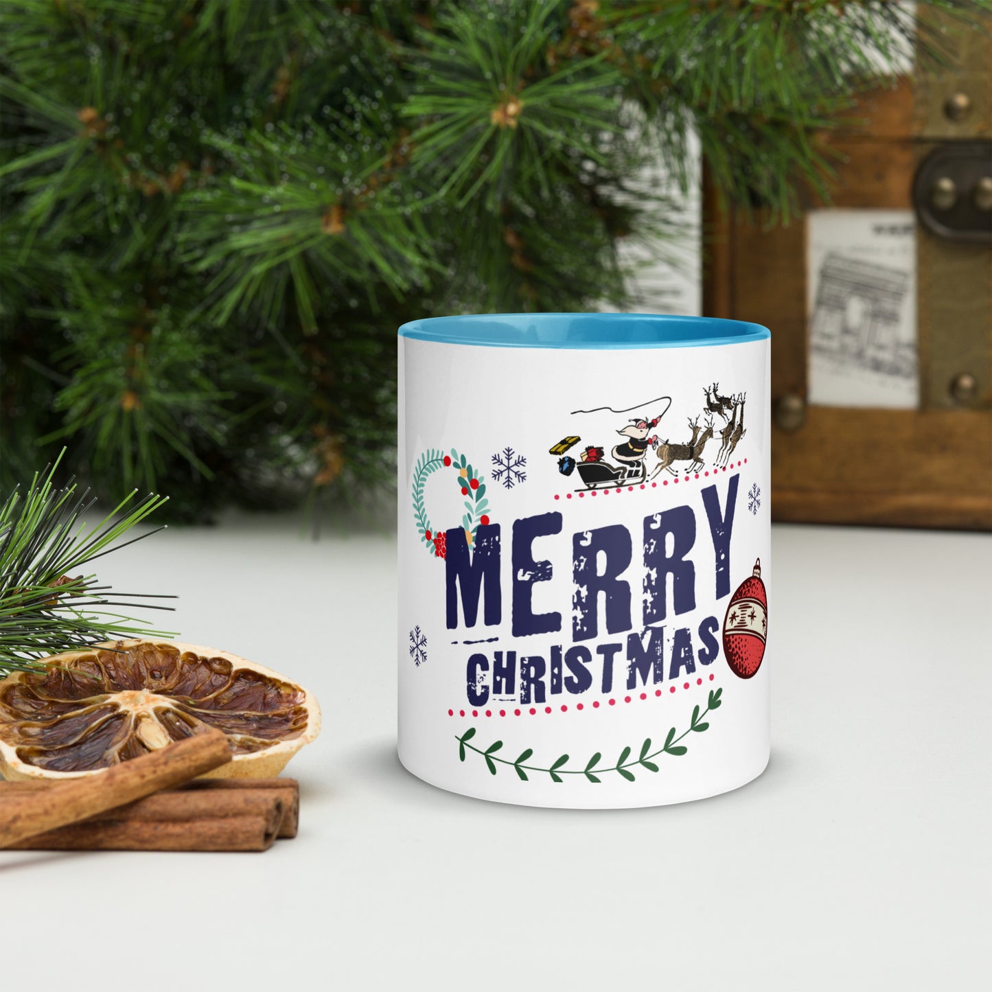 Merry Christmas - Mug with Color Inside