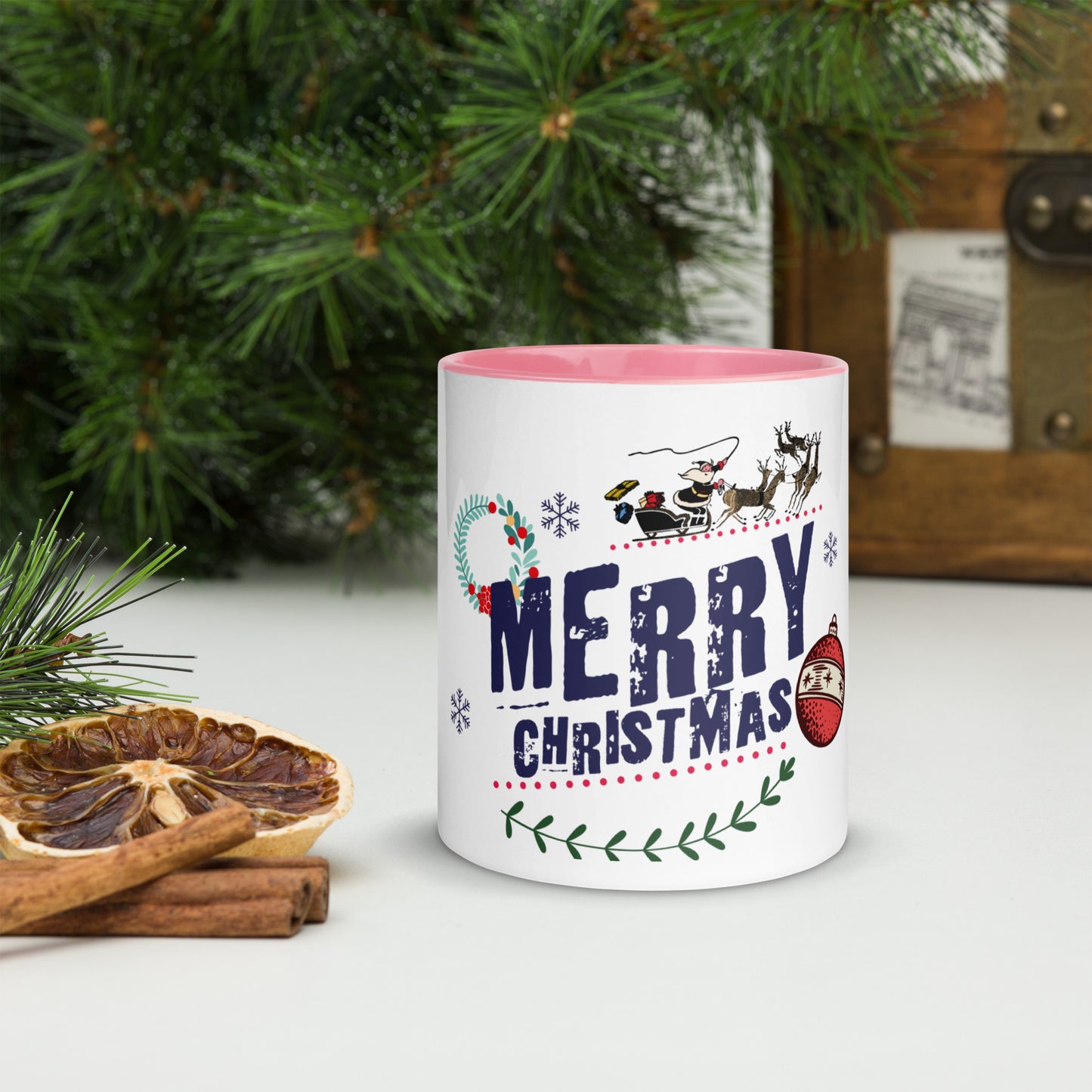 Merry Christmas - Mug with Color Inside