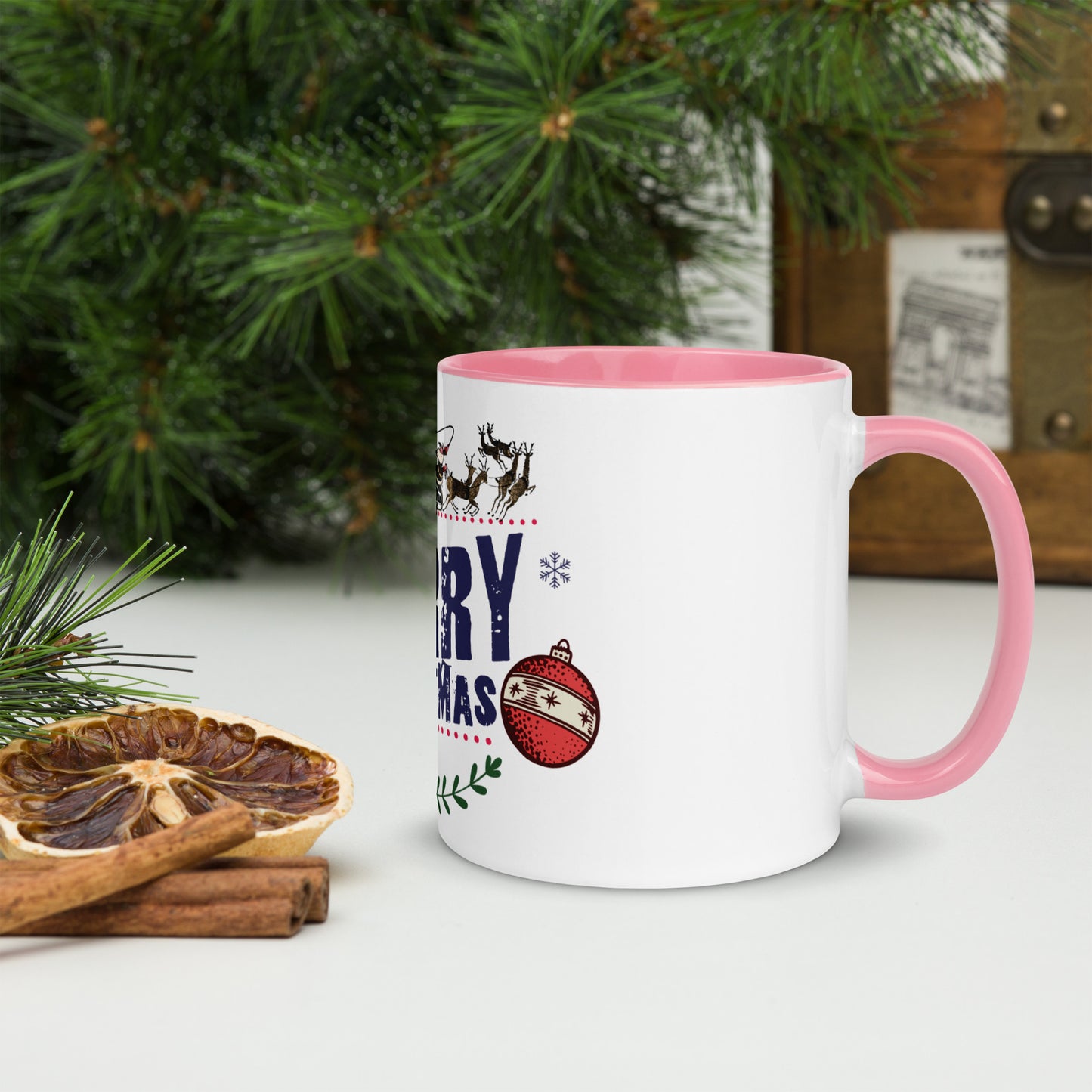Merry Christmas - Mug with Color Inside