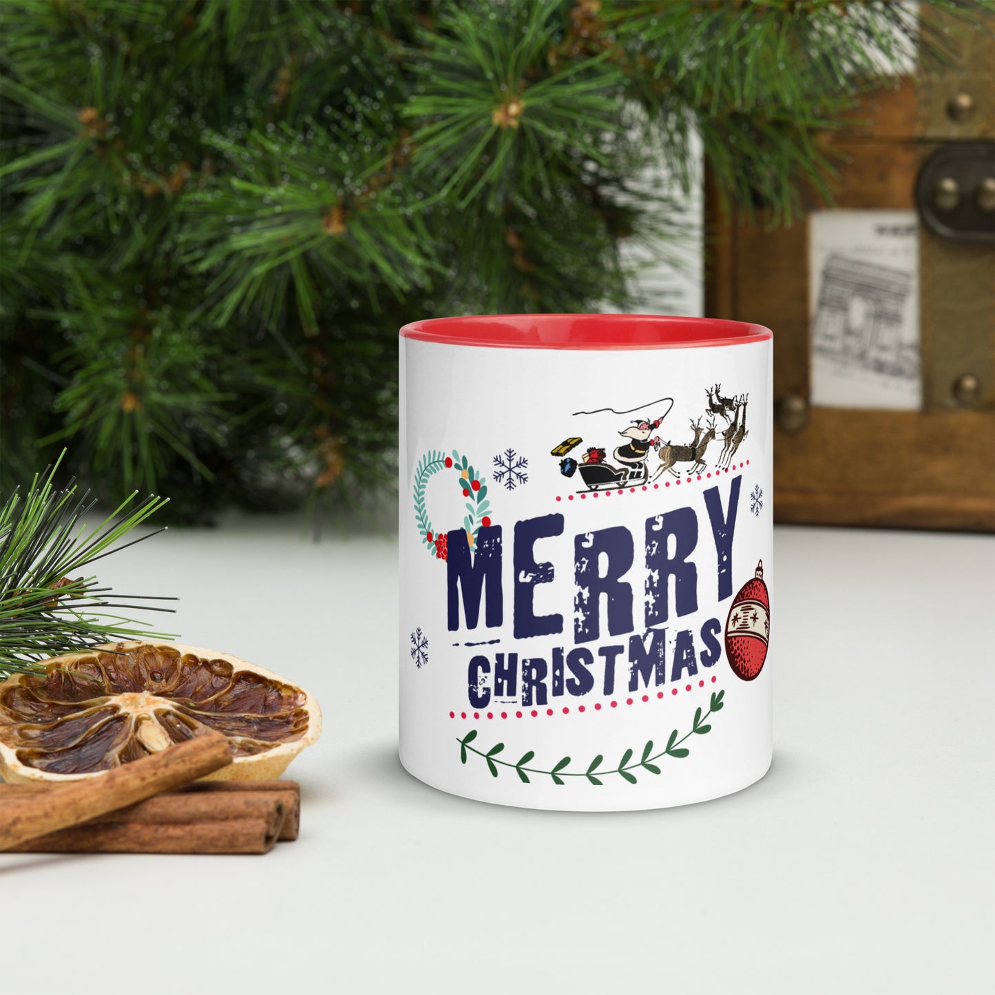 Merry Christmas - Mug with Color Inside