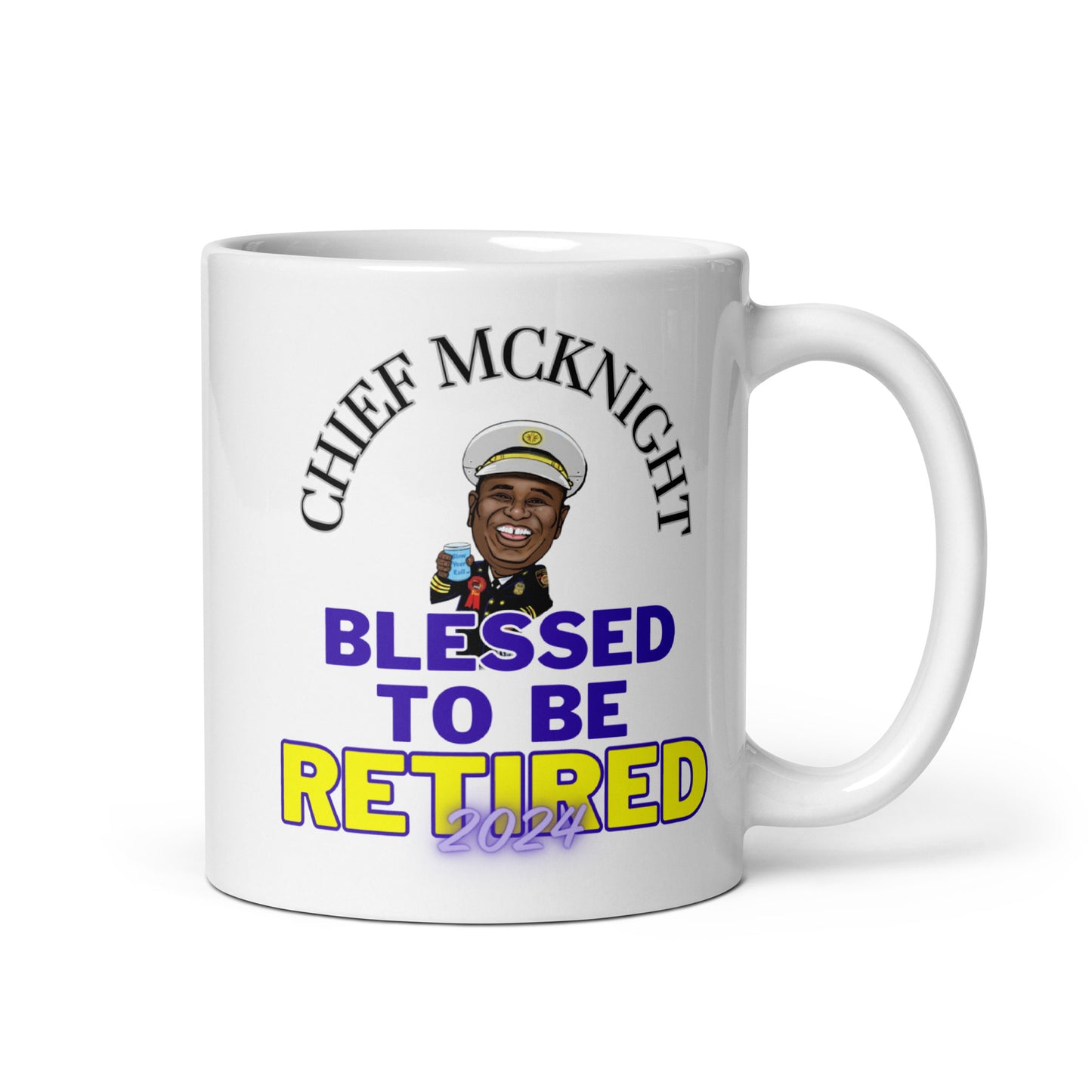 Blessed To Be Retired - White Glossy Mug