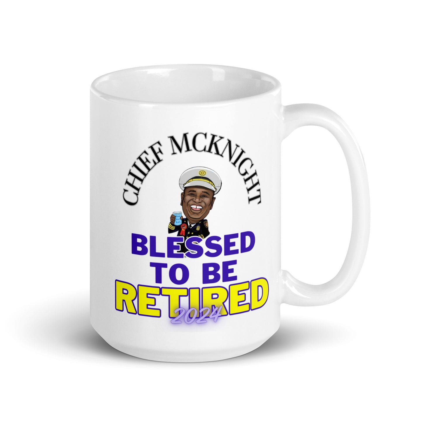 Blessed To Be Retired - White Glossy Mug