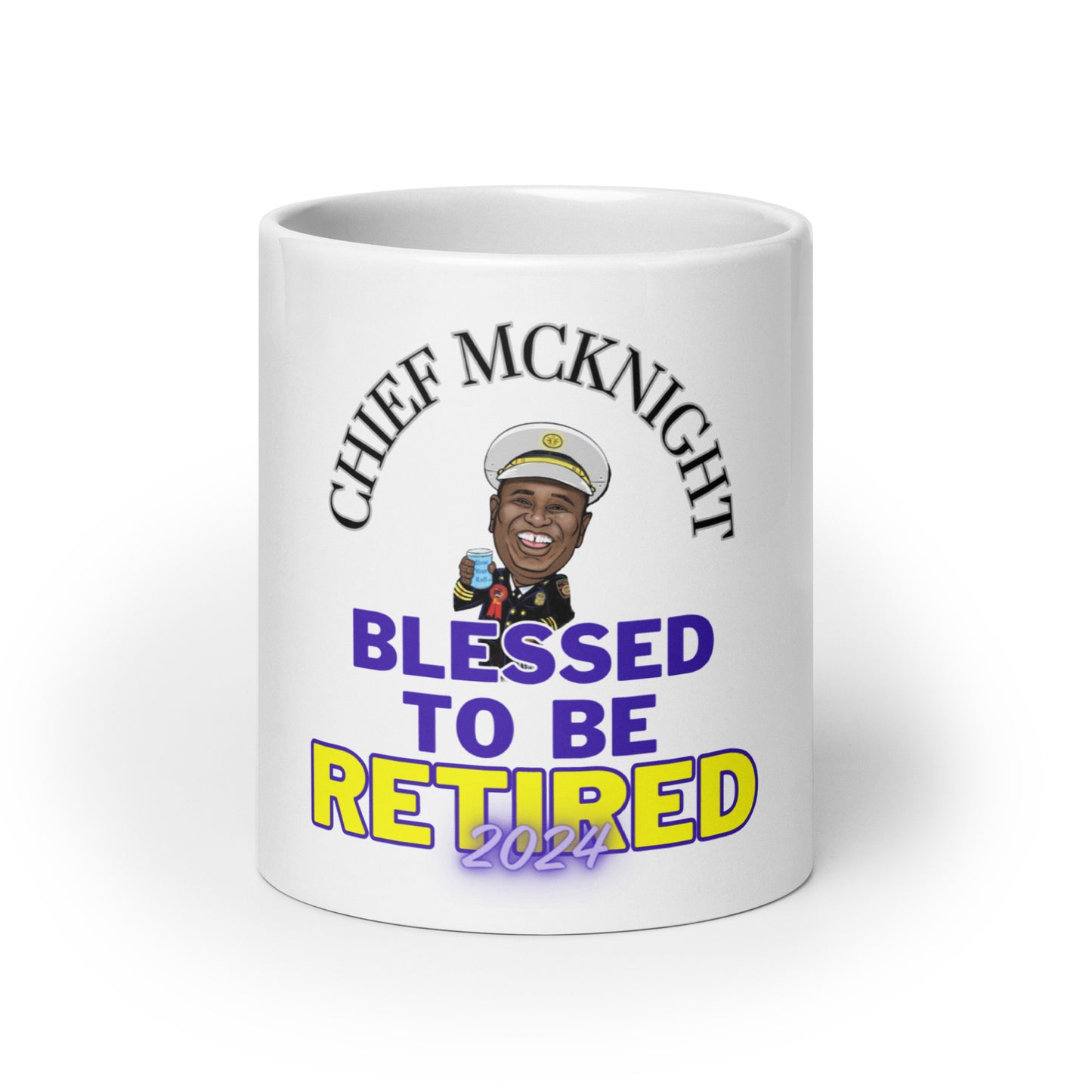 Blessed To Be Retired - White Glossy Mug